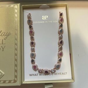 Bomb Party Jewel Candy Neklacr Rare Unicorm in Black Cherry Dusk